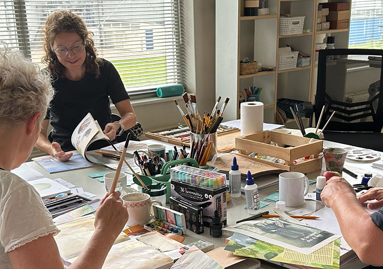 creatieve cursus door Jennifer van der Wal in Arnhem